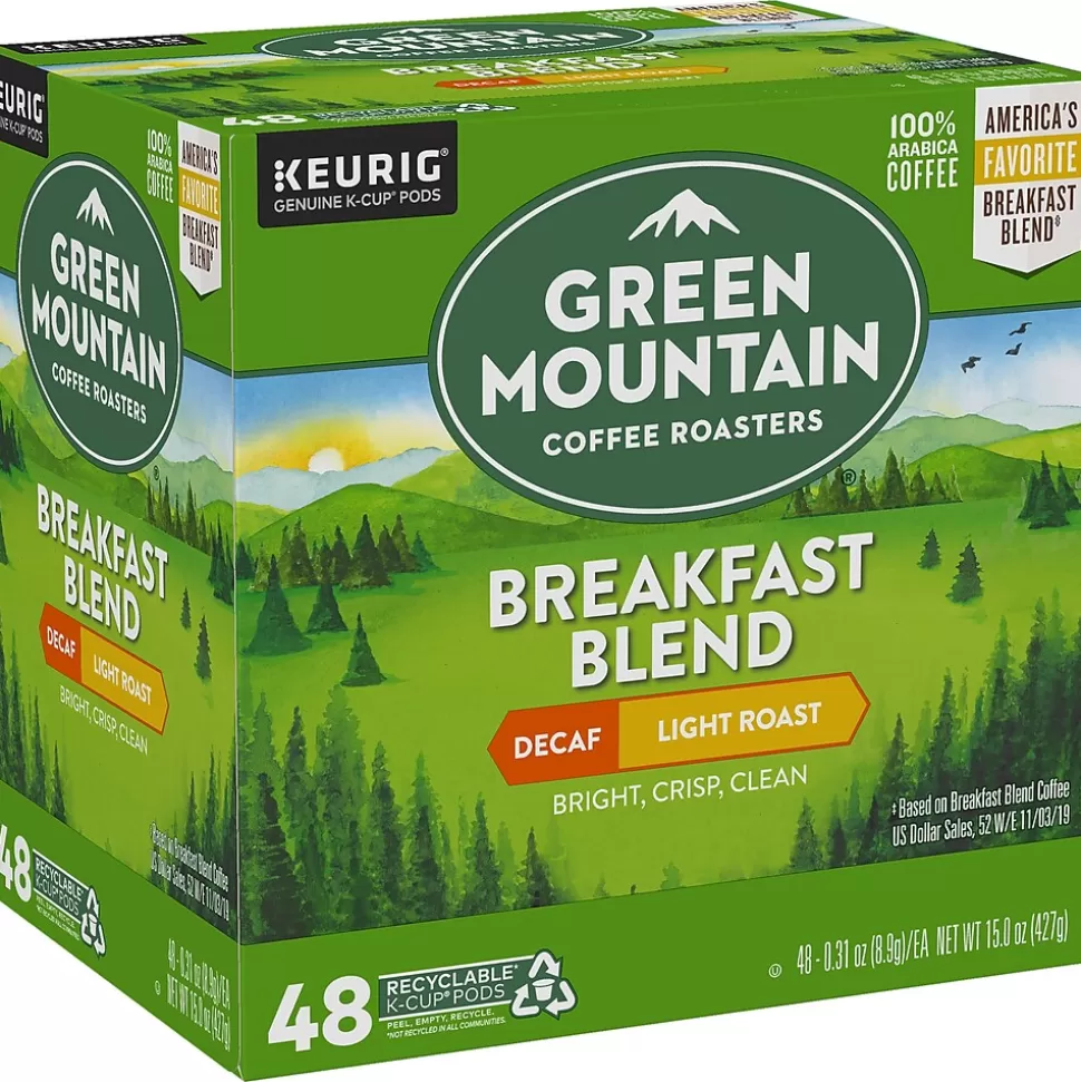 Green Mountain Breakfast Blend Decaf Coffee Keurig® K-Cup® Pods, Light Roast, 48/Box (5000355634) Best Sale