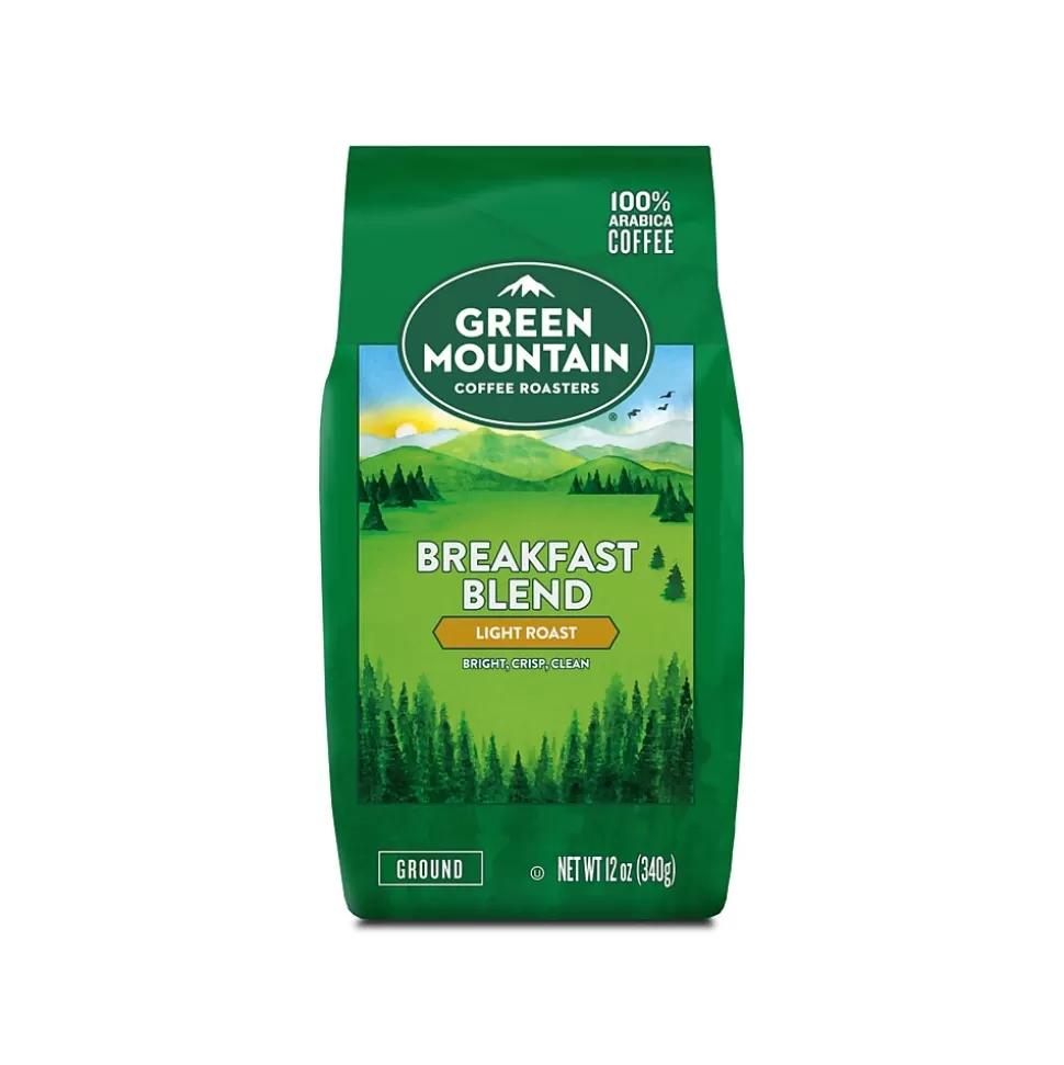 Green Mountain Breakfast Blend Ground Coffee, Light Roast, 12 oz. (38520) New