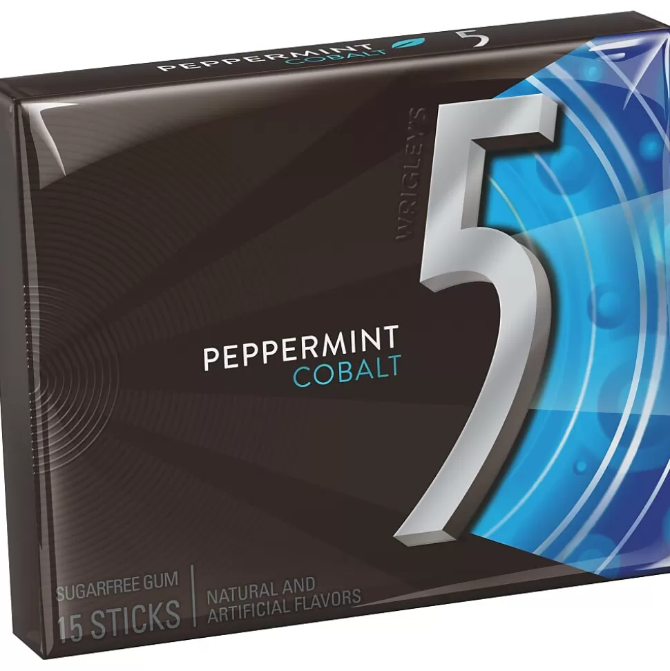 5 Gum Peppermint Cobalt Sugar Free Gum, 15 Sticks ( WMW51220) Outlet