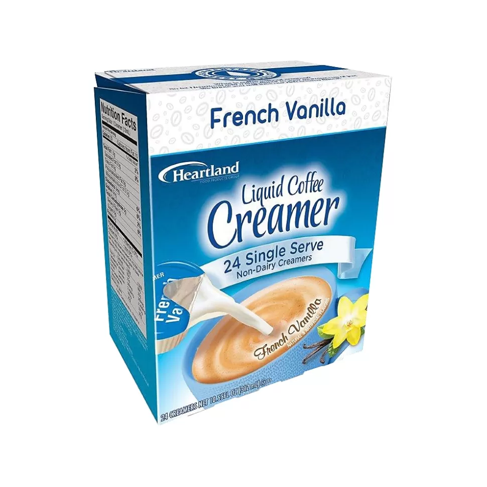Heartland Hobby Heartland French Vanilla Dairy-Free Liquid Coffee Creamer, 0.37 oz., 24/Box, 6 Boxes/Carton (FLB157B0) Hot