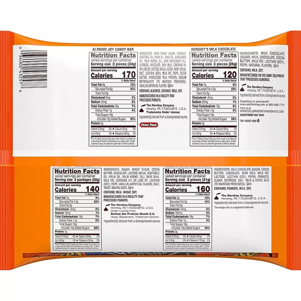Hershey's All Time Greats 30 Pc. Snack Size Assortment Pack, 15.92 Oz., 2/Pack (246-01148) New