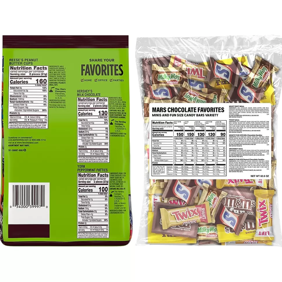 Hershey's Assortment Milk Chocolate/Mar's Chocolate Favorites, 2/Bundle (600-04054) Flash Sale