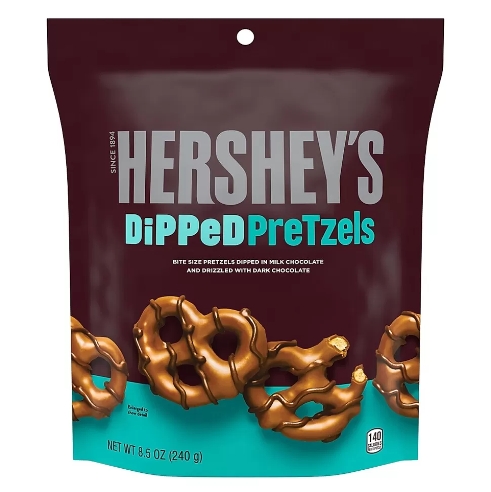 Hershey's Dipped Pretzels, 8.5 oz, 6/Pack (246-00279) Hot