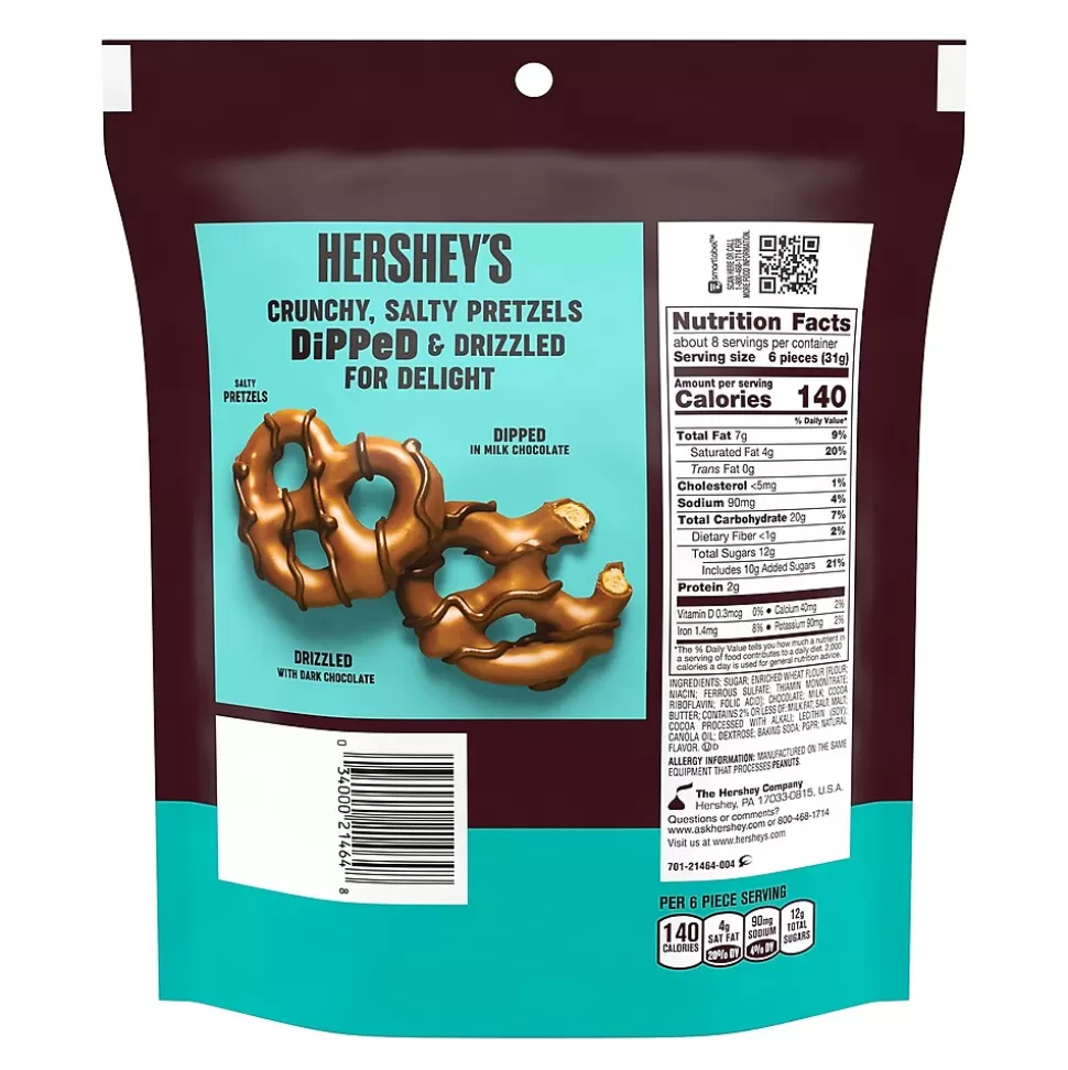 Hershey's Dipped Pretzels, 8.5 oz, 6/Pack (246-00279) Hot