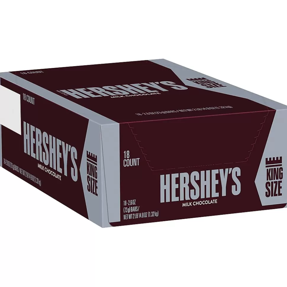 Hershey's King Size Milk Chocolate Candy Bar, 2.6 oz., 18/Box (HEC22000) Online