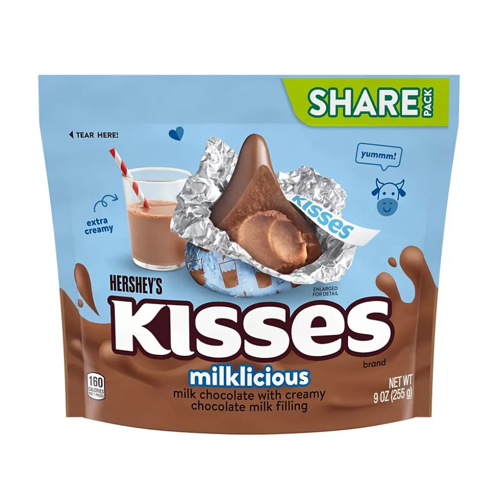 KISSES HERSHEY'S Milklicious Share Stand Up Bag, 9 oz, 4/Pack (600-00752) Shop