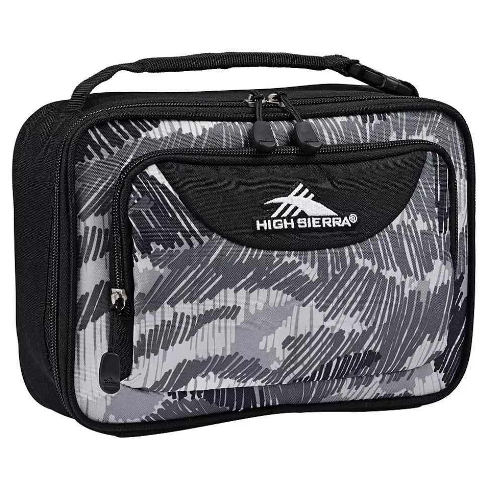 High Sierra Scribble Camo Lunch Bag, Black/Gray (747159317) Store