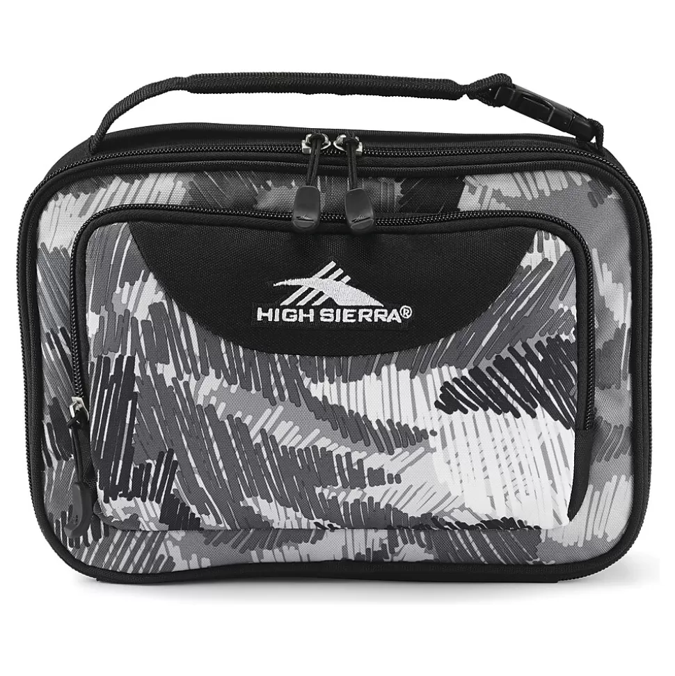 High Sierra Scribble Camo Lunch Bag, Black/Gray (747159317) Store