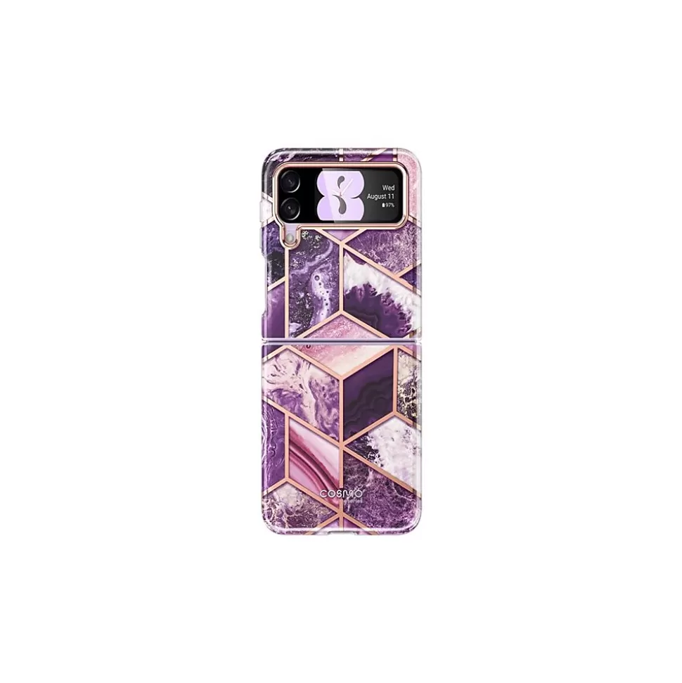 i-Blason Cosmo Marble Purple Snap Case for Samsung Galaxy Z Flip4 (Galaxy2022-ZFlip4-5G-Cosmo-Ameth) Discount