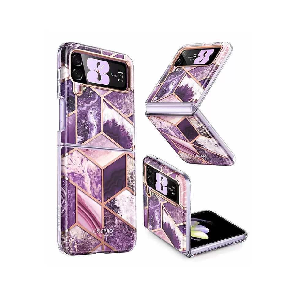 i-Blason Cosmo Marble Purple Snap Case for Samsung Galaxy Z Flip4 (Galaxy2022-ZFlip4-5G-Cosmo-Ameth) Discount