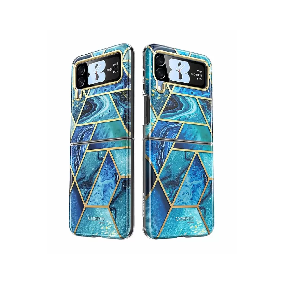 i-Blason Cosmo Ocean Blue Snap Case for Samsung Galaxy Z Flip4 (Galaxy2022-ZFlip4-5G-Cosmo-Ocean) Store