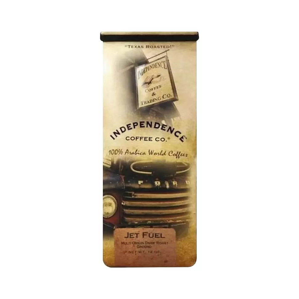 Independence Coffee Co. Jet Fuel Ground Coffee Packet, Dark Roast, 12 oz. (JFX.GR-72ozcs) Shop