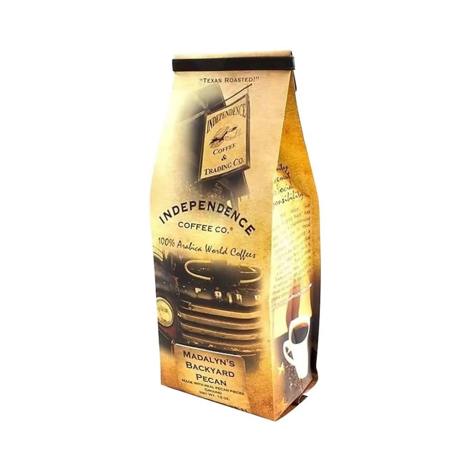 Independence Coffee Co. Madalyn's Backyard Pecan Coffee Bag, 12 oz. (MBP.GR-72ozcs) Flash Sale