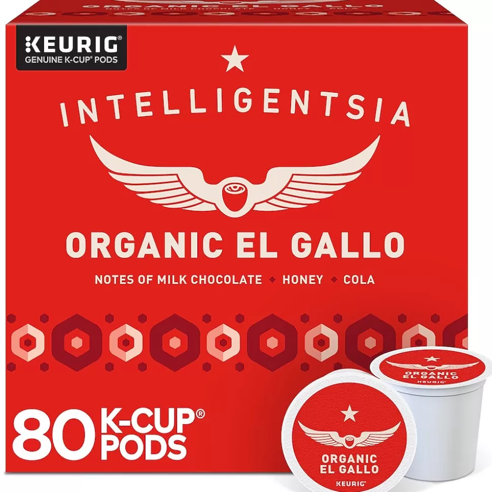 Intelligentsia Organic El Gallo Coffee, Keurig K-Cup Pod, Light Roast, 20/Box, 4 Boxes/Carton (5000371867CT) Online