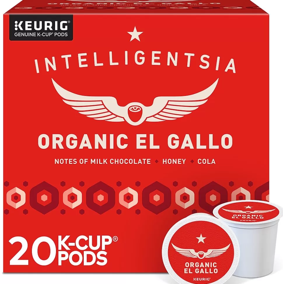 Intelligentsia Organic El Gallo Coffee Keurig® K-Cup® Pods, Light Roast, 20/Box (5000371867) Sale
