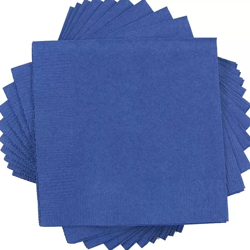 JAM Paper Beverage Napkin, 2-ply, Blue, 50 Napkins/Pack (5255620717) Best