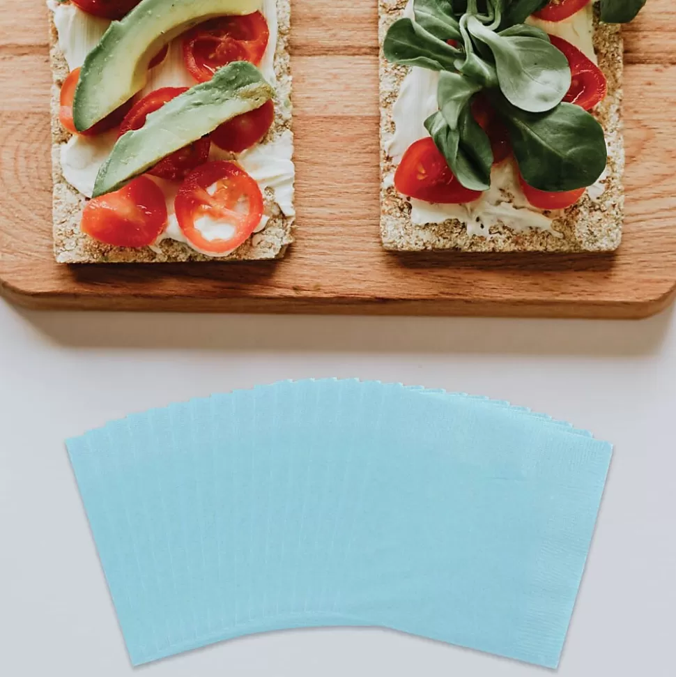 JAM Paper Lunch Napkin, 2-ply, Sea Blue, 50 Napkins/Pack (6255620712) Online