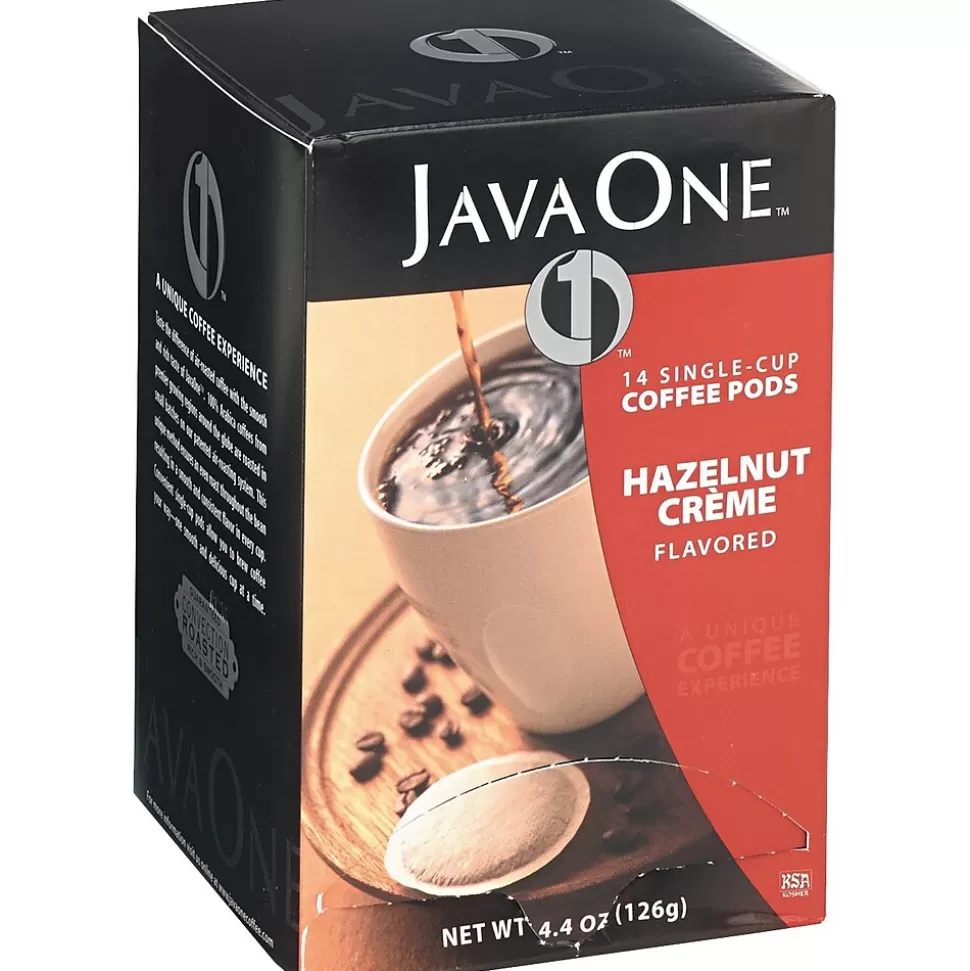 JavaOne Java One® Single Cup Hazelnut Creme Ground Coffee, Regular, .3 oz., 14 Pods (JTC70506) Outlet