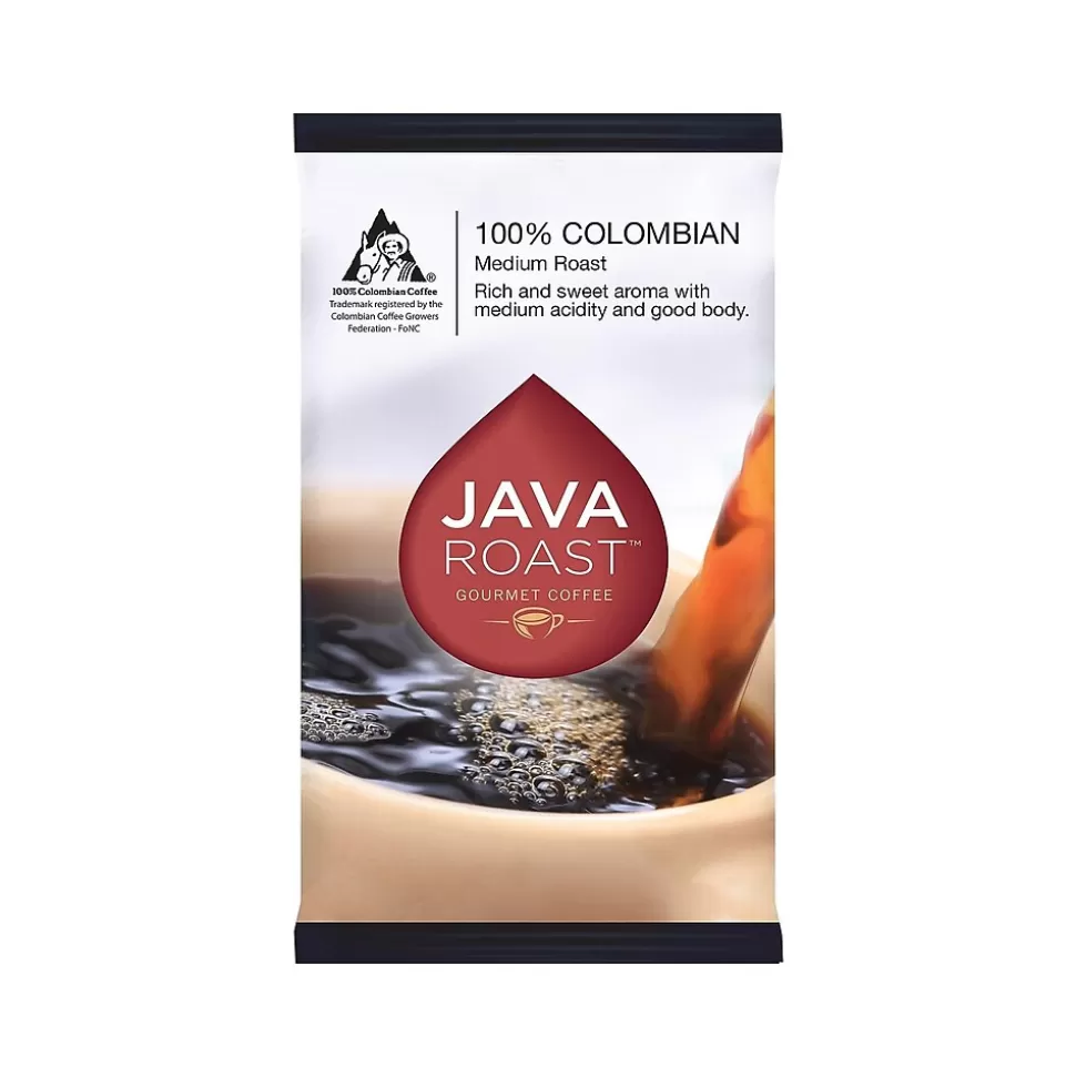 Java Roast Gourmet Colombian Ground Coffee with Bonus Filters, Medium Roast, 42/Carton (BHS50366) Outlet