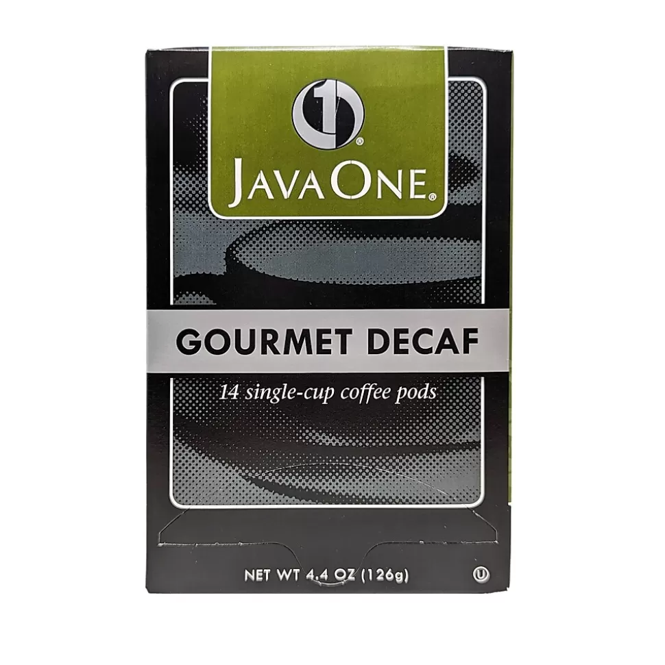 JavaOne Gourmet Decaf Coffee Freshpack, Light Roast, 84/Carton (JTC30216CT) Clearance