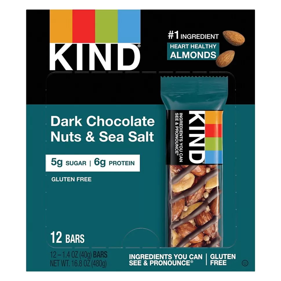 KIND Bar, Dark Chocolate Nuts & Sea Salt, 1.4 Oz., 12/Box (PHW25795) Cheap