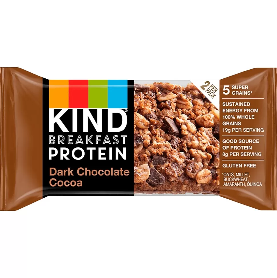 KIND Gluten-Free Dark Chocolate Cocoa Protein Breakfast Bar, 0.88 oz., 6 Bars/Box (41936) Best