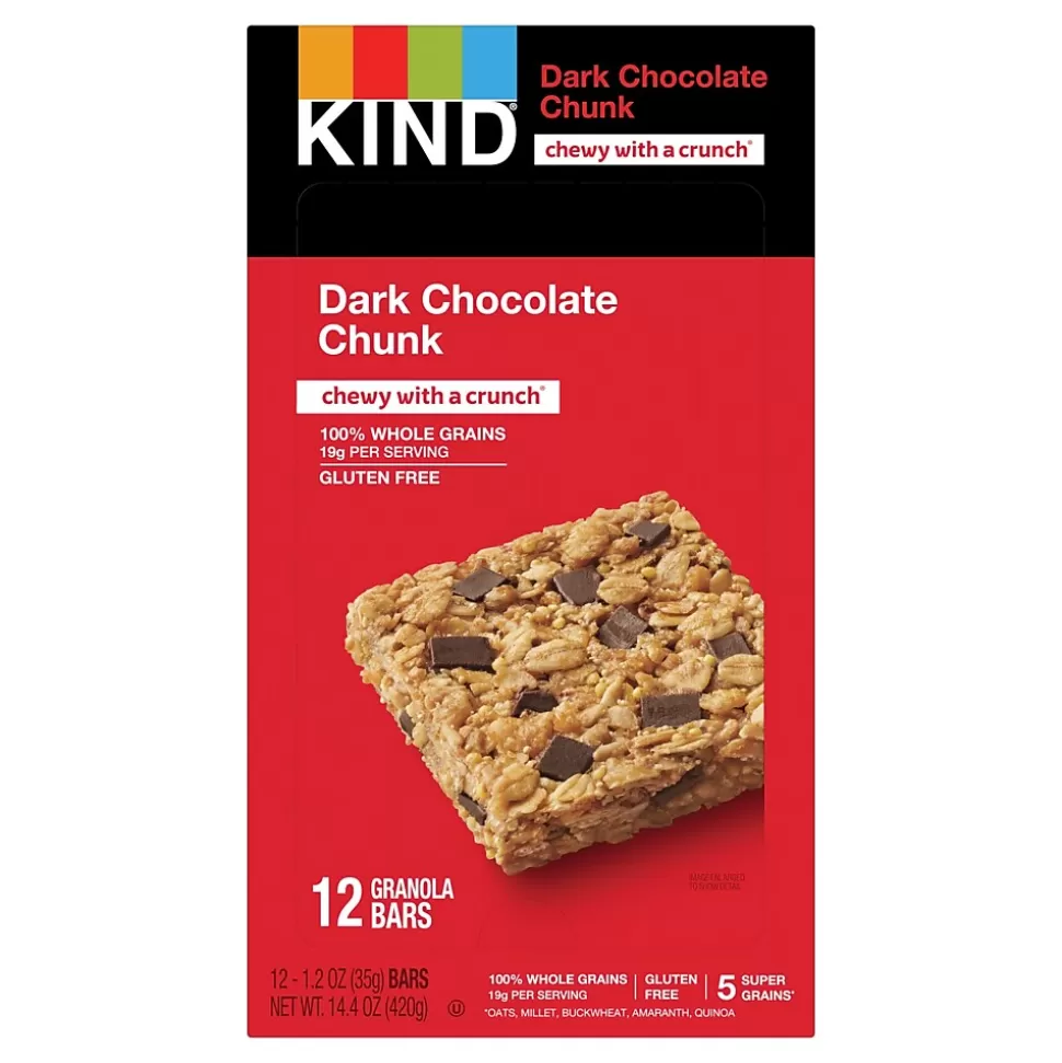 KIND Healthy Grains Gluten Free Dark Chocolate Chunk Nut Bar, 12 Bars/Box (PHW18082) Online