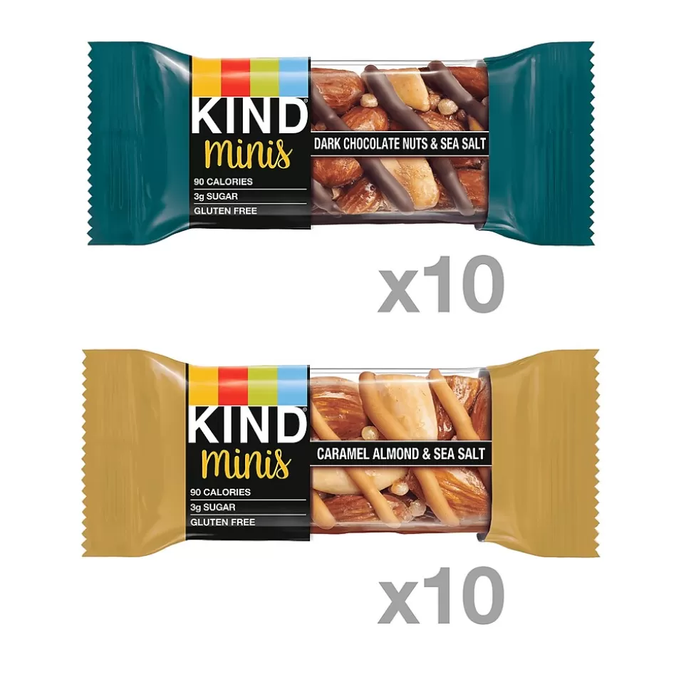 KIND Minis Gluten Free Nut Bar Variety Pack, 0.7 oz., 20 Bars/Box (PHW27964) Clearance