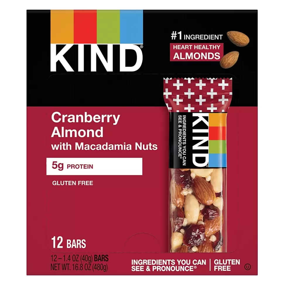 KIND PLUS Gluten Free Cranberry Almond Nutrition Bar, 1.4 oz., 12 Bars/Box (PHW17211) Best Sale
