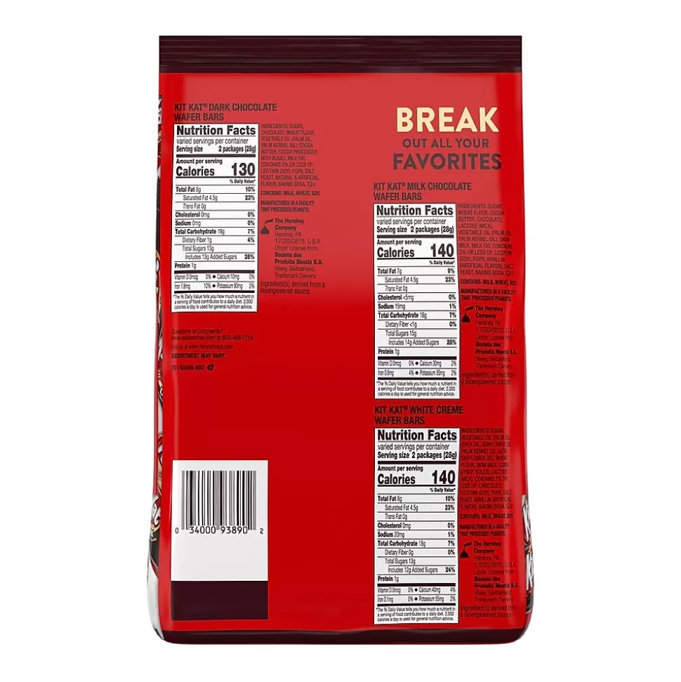 Kit Kat Party Pack Snack Size Assorted Flavors Candy Bar, 31.36 oz. (HEC93890) Best Sale