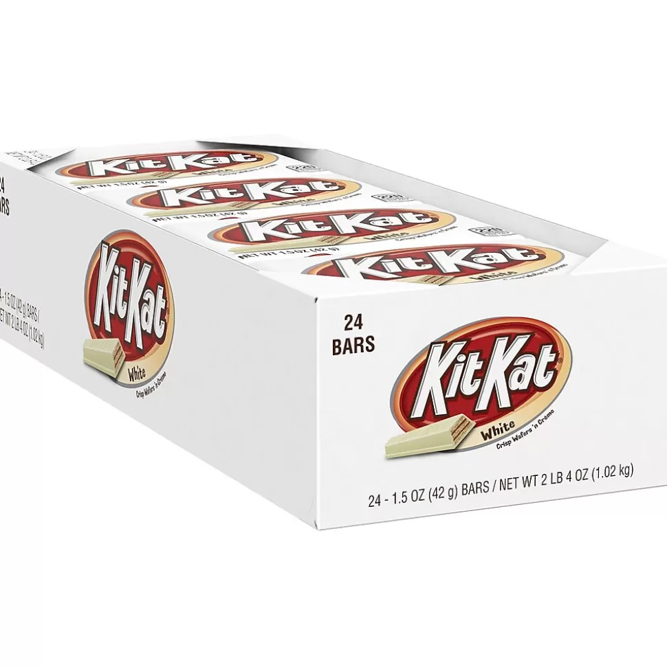 Kit Kat White Crème Milk Chocolate Candy Bar, 1.5 oz., 24 (246-00182) Best Sale