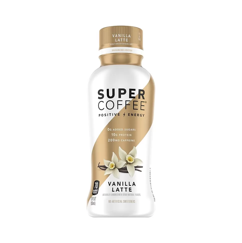 KITULife Super Coffee Vanilla Latte Ready-to-Drink Coffee, 12 Oz., 12 Bottles/Carton (SVC00012) Store