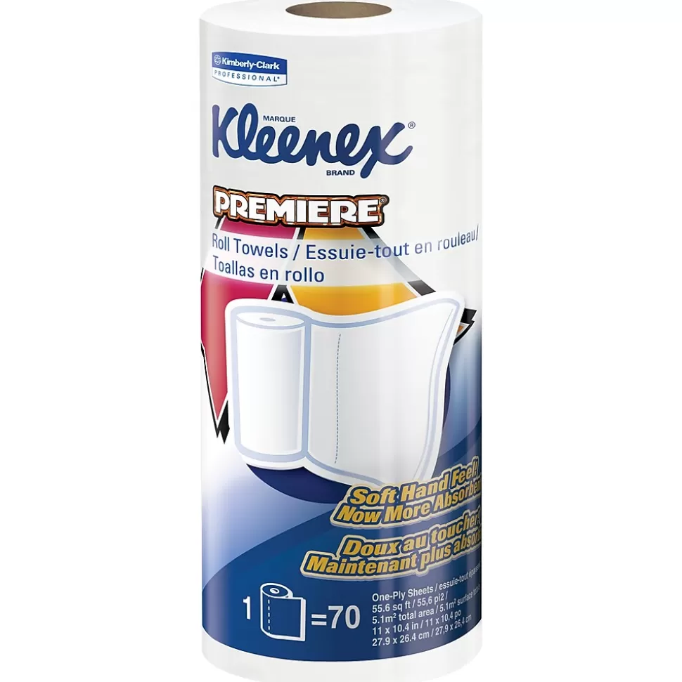 Kleenex Premiere Paper Towels, 1-ply, 70 Sheets/Roll, 24 Rolls/Pack (13964) Clearance
