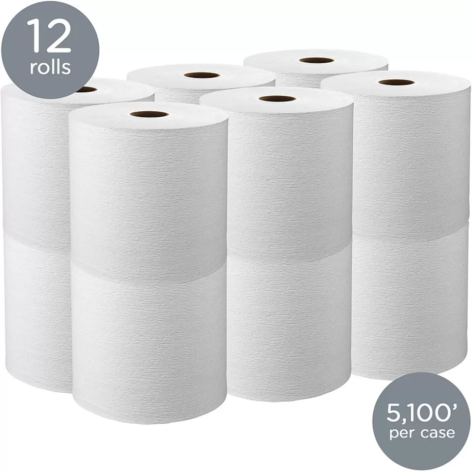 Kleenex Professional Recycled Hardwound Paper Towels, 1-ply, 425 ft./Roll, 12 Rolls/Carton (01080) Clearance