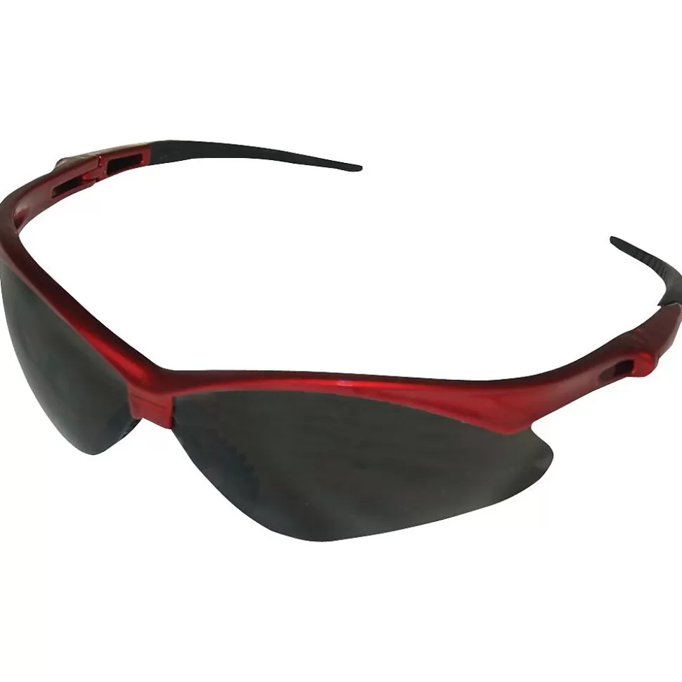 KleenGuard Nemesis Safety Eyewear, Polycarbonate, Smoke, Red (22611) Online