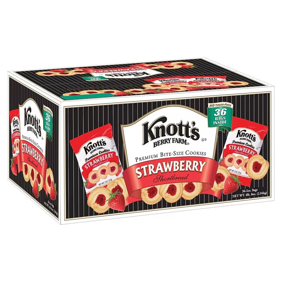 Knott's Berry Farm Premium Bite Size Strawberry Shortbread, 2 oz., 36/Carton (BIS59637) Online