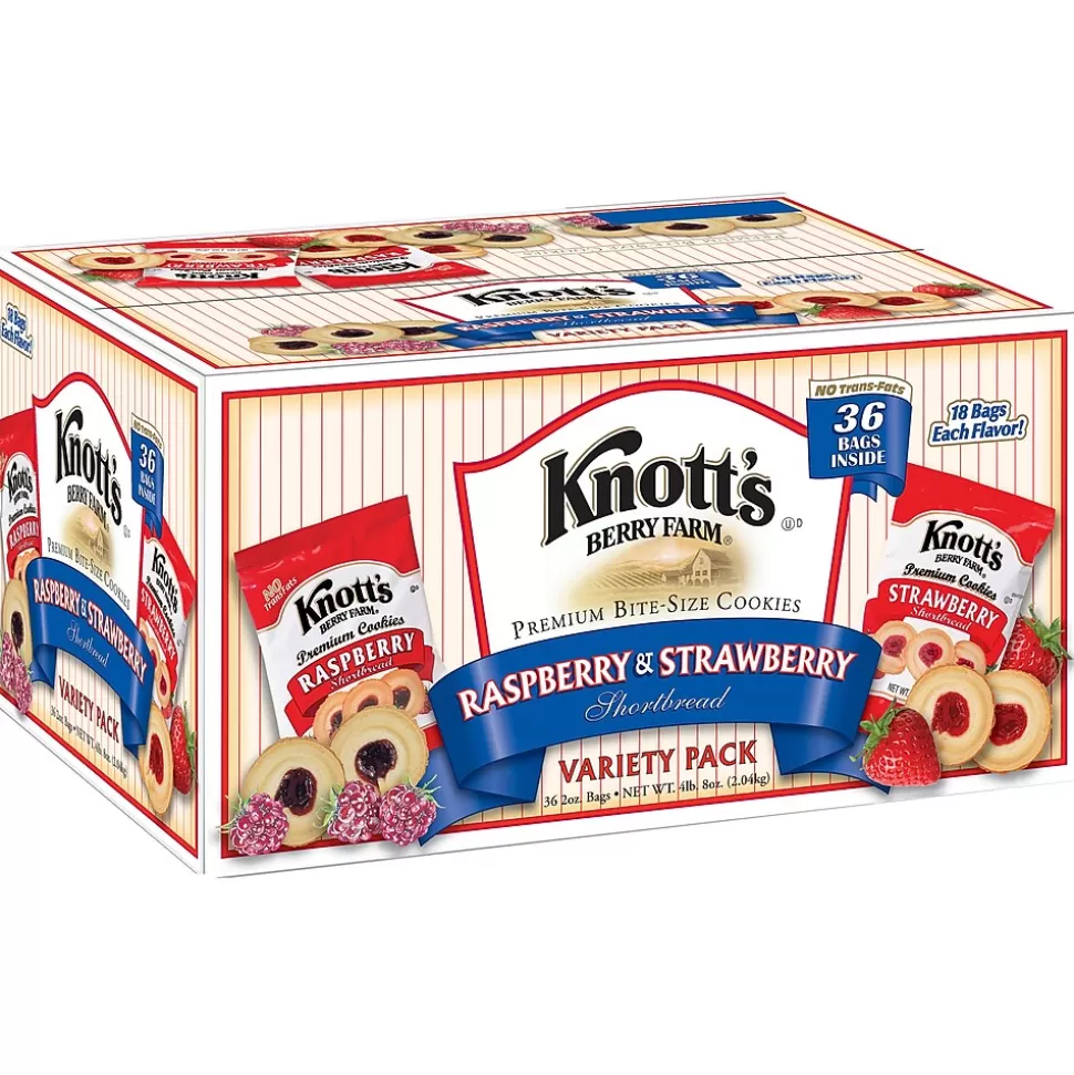 Knott's Berry Farm Rasberry and Strawberry Cookies Variety Pack, 2 oz., 36/Carton (BIS59638) Best