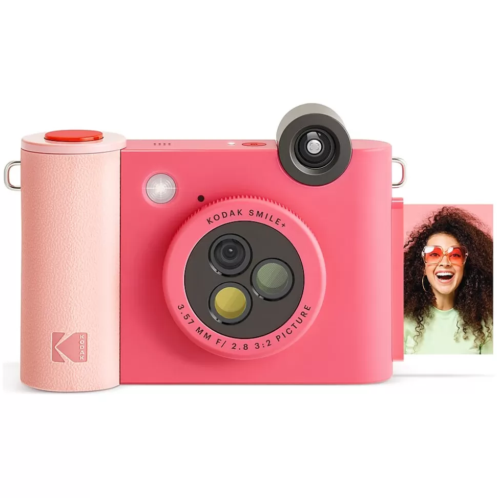 Kodak Smile+ 5 Megapixels Digital Instant Print Camera, Fuchsia (RODSMPCAMFS) Fashion