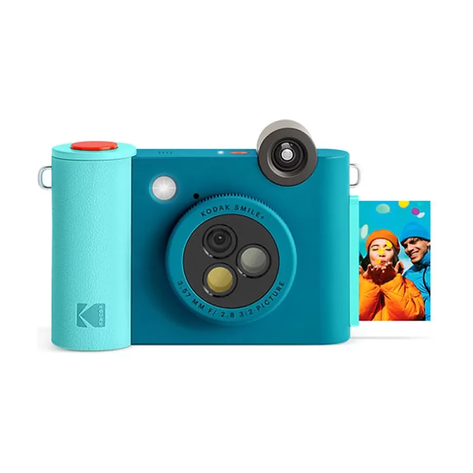 Kodak Smile+ 5 Megapixels Digital Instant Print Camera, Teal/Blue (RODSMPCAMBL) Outlet