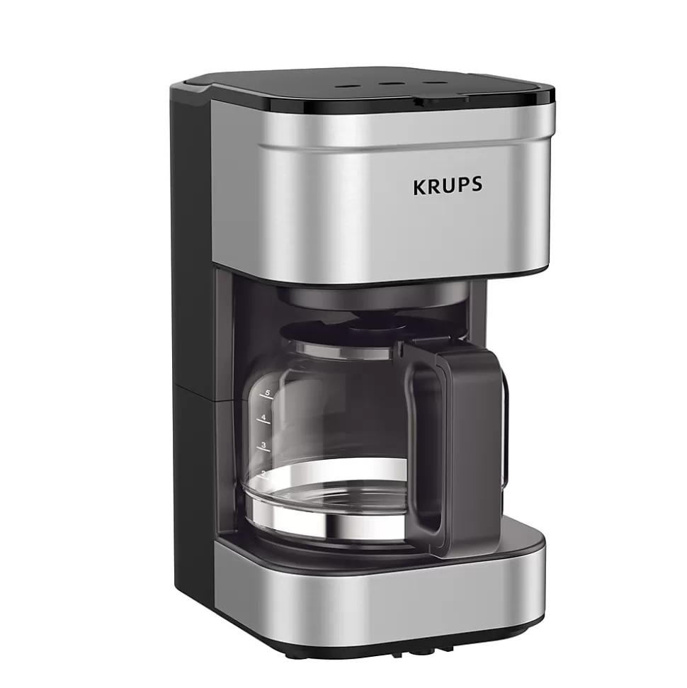 Krups Simply Brew 5-Cups Automatic Drip Coffee Maker, Stainless Steel (KM202855) Outlet