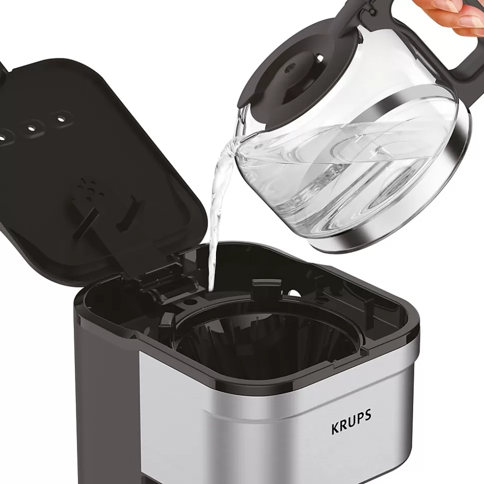 Krups Simply Brew 5-Cups Automatic Drip Coffee Maker, Stainless Steel (KM202855) Outlet