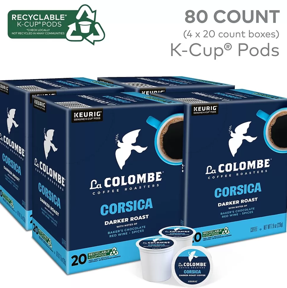 La Colombe Coffee La Colombe Corsica Coffee Keurig® K-Cup® Capsules, Dark Roast, 80/Carton (5000380614CT) Sale