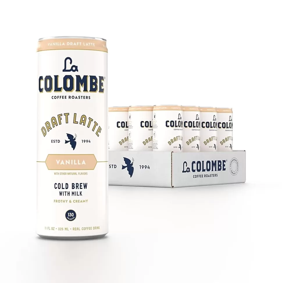 La Colombe Coffee La Colombe Draft Vanilla Latte Caffeinated Cold Brew Coffee, Medium Roast, 11 oz., 12/Carton (PPPURC1203) Cheap