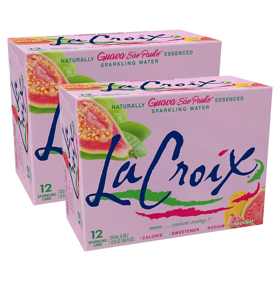 Lacroix Guava Sao Paulo Sparkling Seltzer Water, 12 Fl. Oz., 12 Cans/Pack, 2 Packs/Carton (15021761) Cheap