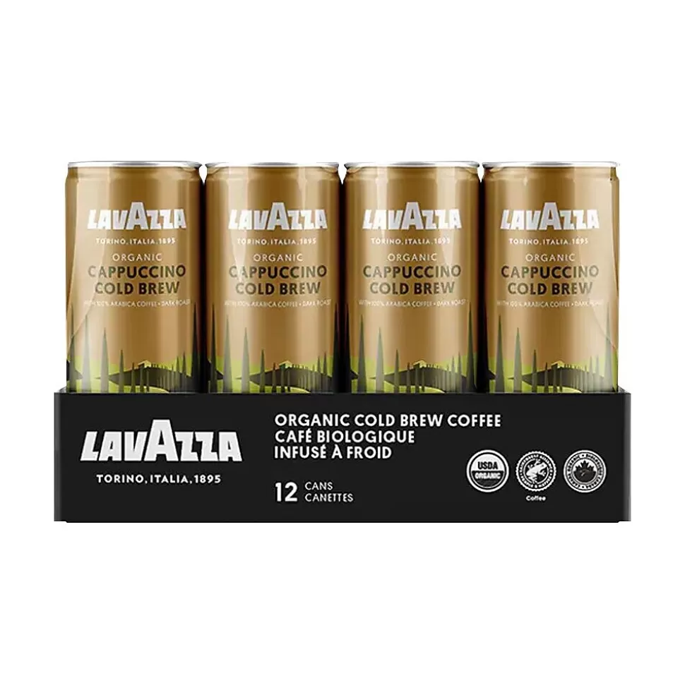 Lavazza Cappuccino Cold Brew Coffee, Dark Roast, 8 fl. oz., 12/Carton (2122) Best