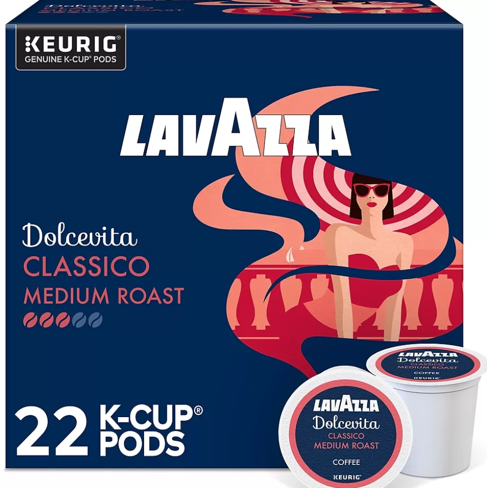 Lavazza Classico Coffee Keurig® K-Cup® Pods, Medium Roast, 22/Box (6001) Clearance