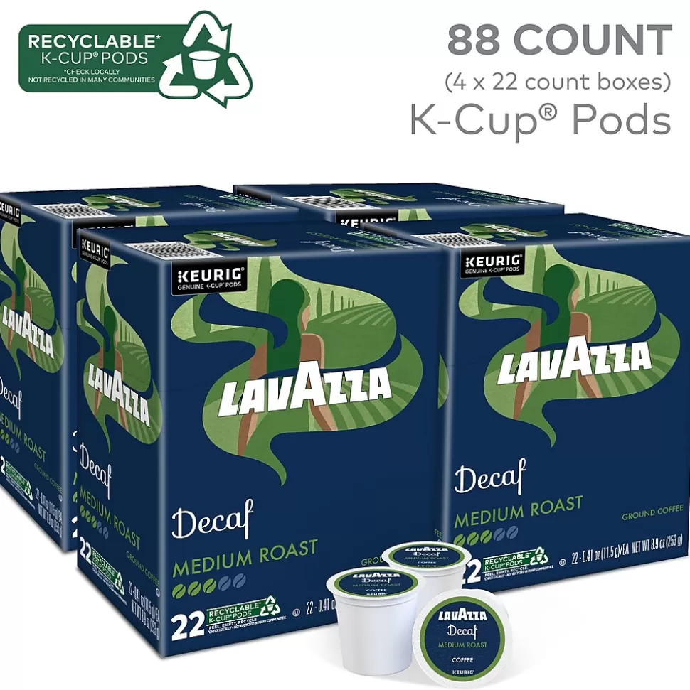 Lavazza Classico Decaf Coffee Keurig® K-Cup® Pods, Medium Roast, 88/Carton (5000382581CT) Outlet