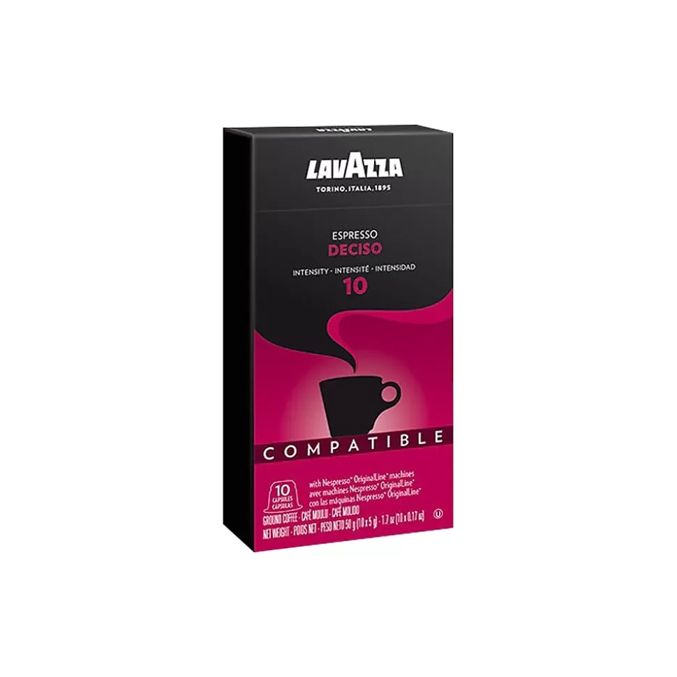 Lavazza Espresso Deciso Coffee Nespresso Original Capsules, Dark Roast, 10/Box (1953000983) Outlet