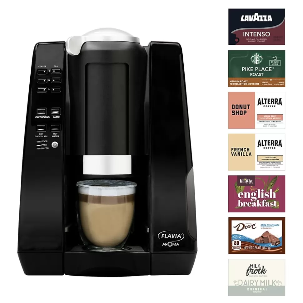 Lavazza Flavia Aroma Bundle Single Serve Coffee Maker, Black (10020) Flash Sale