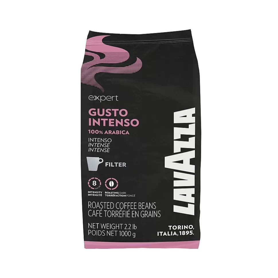 Lavazza Gusto Intenso Spices, Caramel Beans Coffee, Dark Roast, 35.2 oz., 6/Carton (2460) New